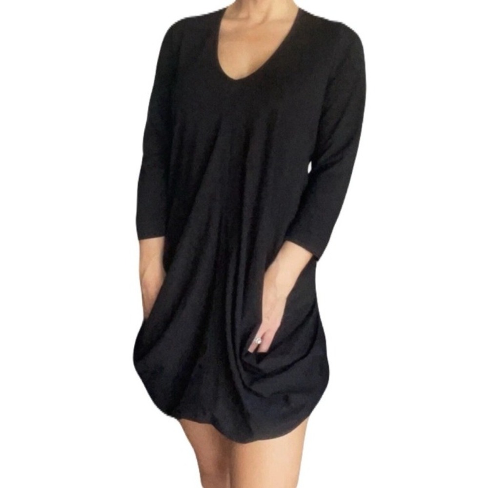 Anne Fontaine Norina Dress Size 38 S Norina Black Bubble Hem Avant-Garde Minimal